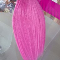 Изкуствена,розова коса, снимка 2 - Аксесоари за коса - 17737116