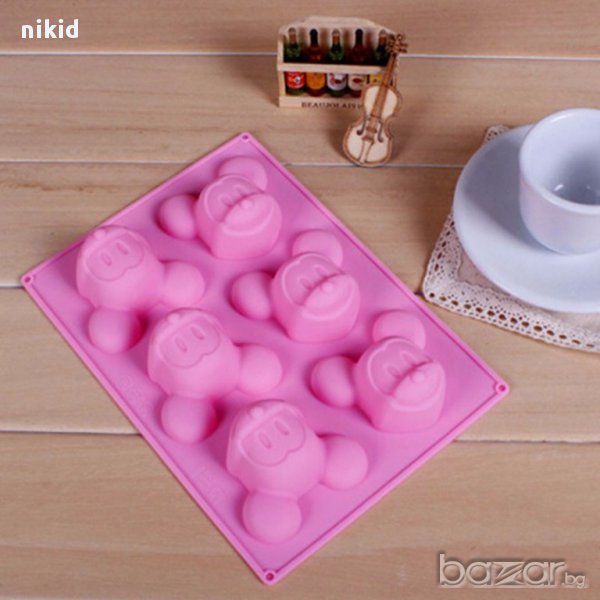 силиконова форма мики маус за мъфини кексчета шоколад сладки украса декор, снимка 1