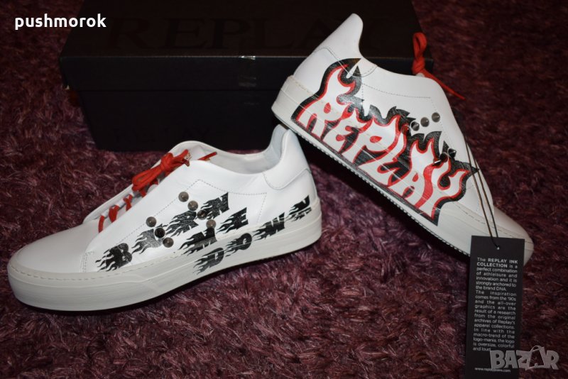 REPLAY Ava White Black Red, снимка 1