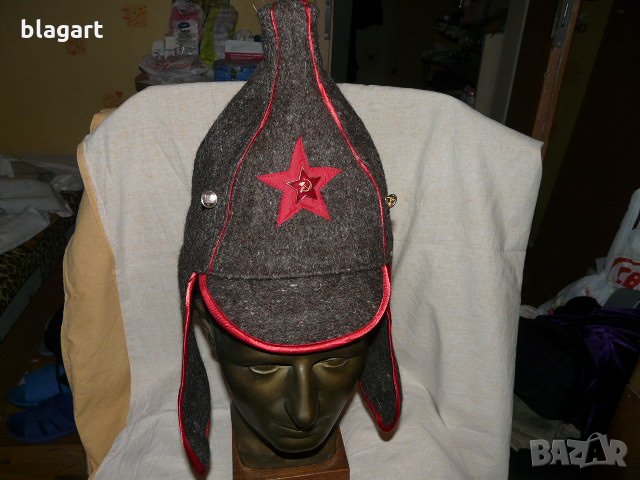 Шапки,будьоновка,ушанка -символика-СССР, снимка 2 - Шапки - 23966674