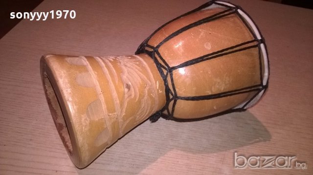 резбована тарамбука-20х14см-внос швеицария, снимка 6 - Ударни инструменти - 20051417