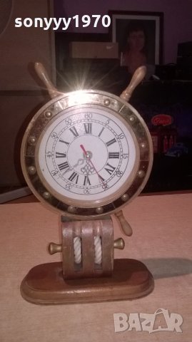 корабен рул с часовник-34х21х9см-внос швеицария, снимка 5 - Колекции - 26045390