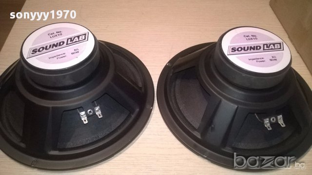 Sound lab lux10 full range 8ohm/60watts-2бр-внос англия, снимка 2 - Тонколони - 15304003