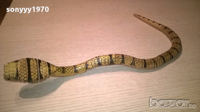 Кобра-змия дървена 60см-внос швеицария, снимка 3 - Антикварни и старинни предмети - 16153218
