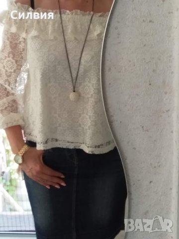 Дамска блуза дантела, снимка 9 - Тениски - 22088357