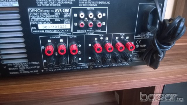 denon avr-2801-7-chanel surraund receiver-3-optical-8-s video-japan-от швеицария, снимка 17 - Ресийвъри, усилватели, смесителни пултове - 7592954
