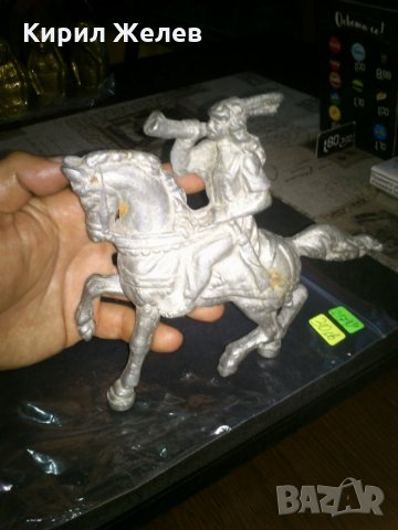 Метална Статуетка ЛОВЕЦ на КОН колекционерска ! 217№, снимка 2 - Статуетки - 23208561