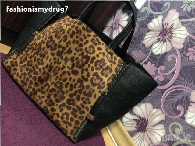 Уникална чанта с леопардов принт , снимка 11 - Чанти - 25546656