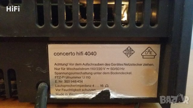 TELEFUNKEN concerto hifi-4040, снимка 7 - Ресийвъри, усилватели, смесителни пултове - 21576671