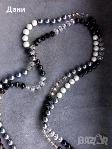 Дълго колие от кристали , снимка 4 - Колиета, медальони, синджири - 26168828
