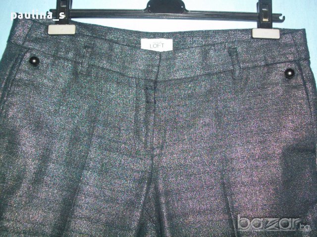 Дизайнерски сребърни бермуди "Loft" by Ann Taylor / голям размер , снимка 10 - Къси панталони и бермуди - 14922131