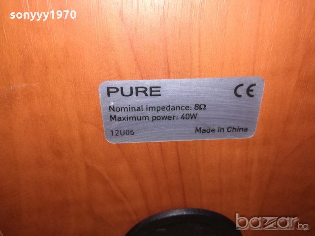 Pure 2х40w/8ohm-2броя тонколони-26х24х15см-внос англия, снимка 16 - Тонколони - 20403061