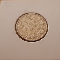 1 лев 1910 година хубава сребърна монета, снимка 3 - Нумизматика и бонистика - 25035245