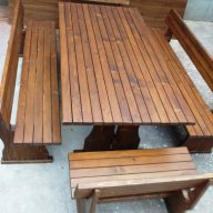 Градински дървени маси и пейки, снимка 11 - Градински мебели, декорация  - 17643457