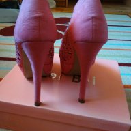 Обувки на висок ток- розови, снимка 7 - Дамски обувки на ток - 15000808