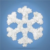 Голяма бяла снежинка от гирлянд коледна украса за стена 32см, снимка 4 - Декорация за дома - 23259151