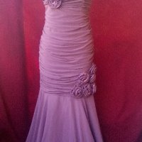 Светло лилава бална рокля пепел от рози М/Л, снимка 4 - Рокли - 21307785