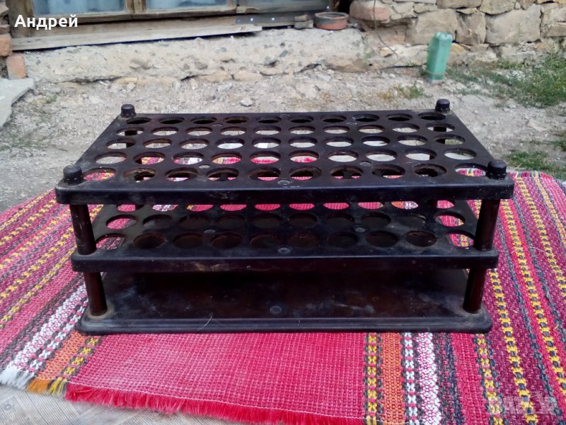 Стара стойка за епруветки, снимка 1