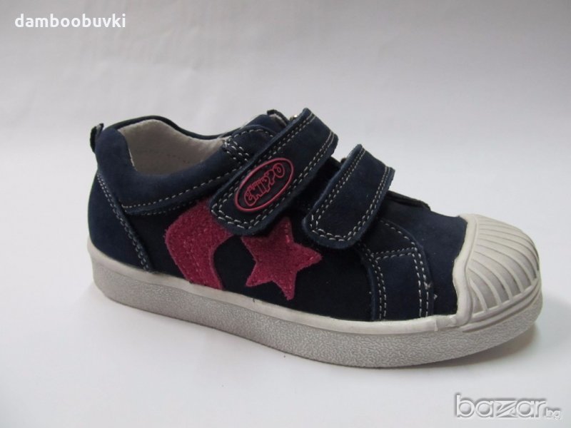 Детски обувки CHIPPO естествена кожа т.синьо/циклама 26/31, снимка 1