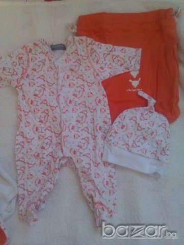 комплектче за новородено в оранжево - размер 50 , снимка 2 - Комплекти за бебе - 12014641