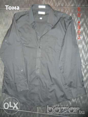 Черна риза дълъг ръкав Pierre Cardin, снимка 5 - Ризи - 13465222