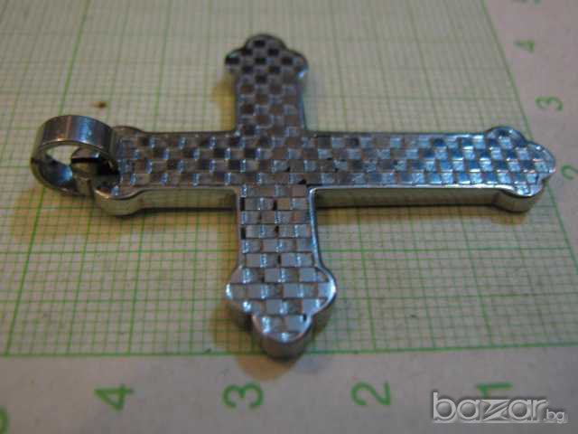 Кръст имитационна бижутерия - 11,2 гр., снимка 3 - Колиета, медальони, синджири - 8042935