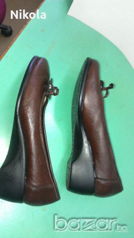  Ортопедични дамски кожени обувки - кафяви №38 , снимка 8 - Дамски ежедневни обувки - 18641195