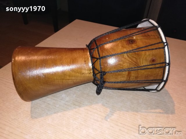 дървена тарамбука с оплетка-внос швеицария-30х17см, снимка 8 - Ударни инструменти - 20249922
