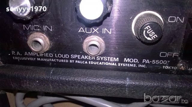 p.a. amplified loud speaker system-mod.pa-5500-tokyo japan, снимка 13 - Ресийвъри, усилватели, смесителни пултове - 19993511