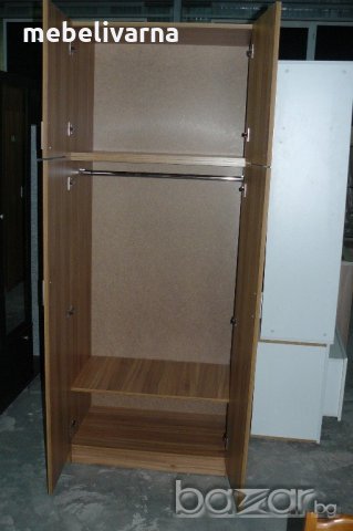 2 крилен гардероб с надстройка , снимка 2 - Гардероби - 20978342