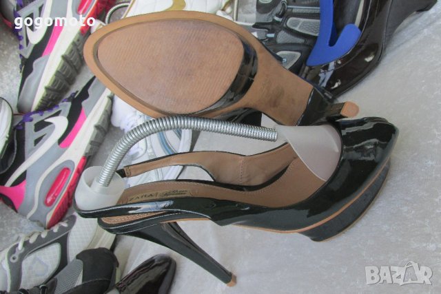 дамски тъмно (маслено) зелени обувки 38-39 платформа  ZARA® original ,GOGOMOTO.BAZAR.BG®, PLATFORM H, снимка 12 - Сандали - 21822992