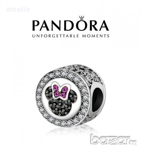 Черен Петък! Pandora Disney Limited Edition Mickey & Minnie Sparkling Icons Charm. Колекция Amélie, снимка 1 - Гривни - 18403785