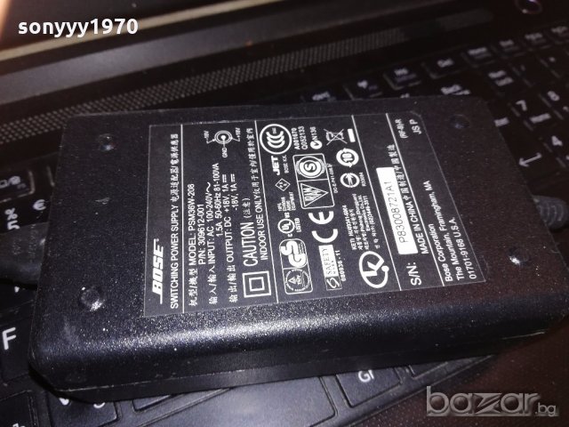 bose power adaptor+18v/-18v/1amp-внос англия, снимка 3 - Ресийвъри, усилватели, смесителни пултове - 20062834