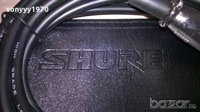 shure-кожен калъф+кабел с жак/букса+стоика за профи микрофон, снимка 7 - Микрофони - 20309878