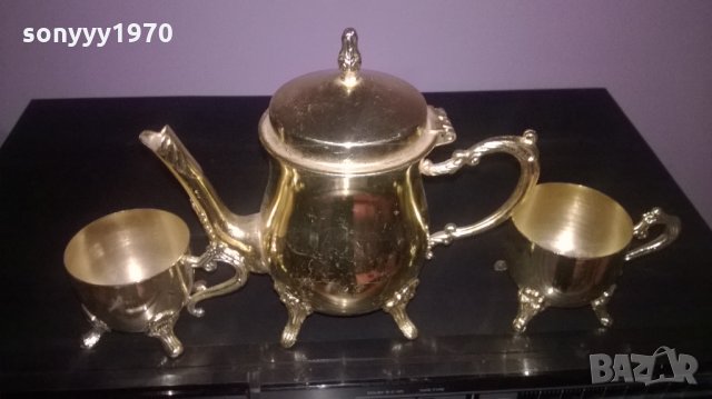 златна кана с две чаши за кафе или колекция-внос швеицария, снимка 3 - Колекции - 25343905