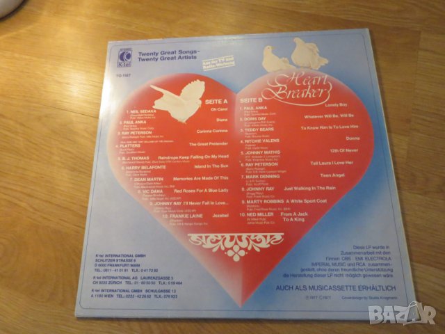 Грамофонна плоча - HEART BREAKER  разбивач на сърца - изд.80те г. , снимка 2 - Грамофонни плочи - 22371793