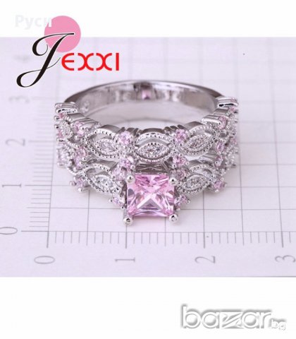 Посребрен пръстен от две части, снимка 2 - Пръстени - 17026290