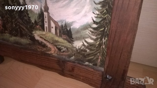 картина-57х47см-гора/планини-с дървена рамка-внос германия, снимка 11 - Антикварни и старинни предмети - 25978031