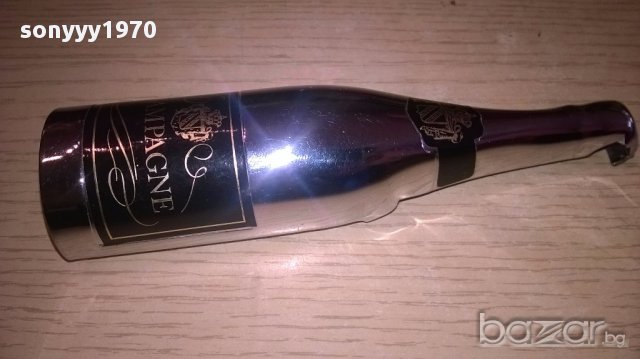 Champagne-inox-14x4x3см-внос швеицария, снимка 3 - Антикварни и старинни предмети - 16798112