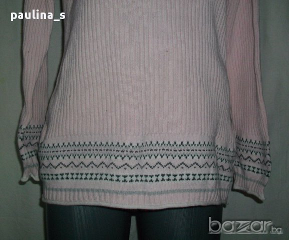  Дамски пуловер тип туника с богата яка "Cato"woman-памук, снимка 3 - Блузи с дълъг ръкав и пуловери - 16477527