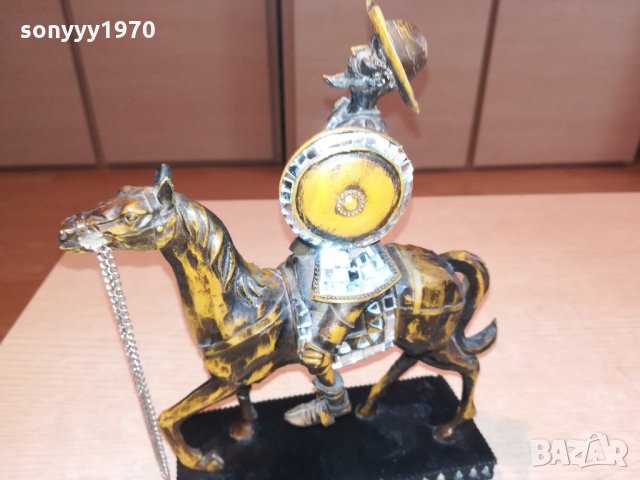дон кихот и коня-тежка масивна фигура-25х20х8см-L