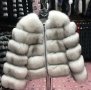 Дамско зимно палто от лисица бяло, снимка 1 - Палта, манта - 23784120