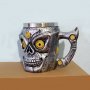 759 Метална 3D чаша череп робот сувенирна халба подарък за мъж 400ml, снимка 2