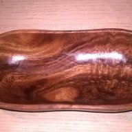 Ретро купа-тиково дърво-20х9х4см-внос швеицария, снимка 8 - Антикварни и старинни предмети - 17244801