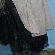 Дизйнерска дънкова пола с дантела  и изнищени краища / малък размер , снимка 5 - Поли - 14327064