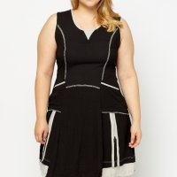 АРТ Макси рокля / туника за бременни, черна, еластична НОВА, размер XL номер 42, снимка 1 - Дрехи за бременни - 26165630