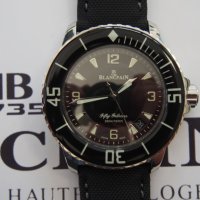 Мъжки часовник BLANCPAIN Fifty Fathoms клас 5А+ изключително рядък, снимка 8 - Мъжки - 25474574