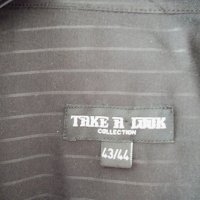 мъжка черна риза с дълъг ръкав- T43/44, снимка 3 - Ризи - 26149390