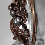 Стара златна гривна с диаманти, снимка 11 - Гривни - 13503629