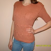 Ръчно плетена дамска блуза, снимка 2 - Блузи с дълъг ръкав и пуловери - 20252661
